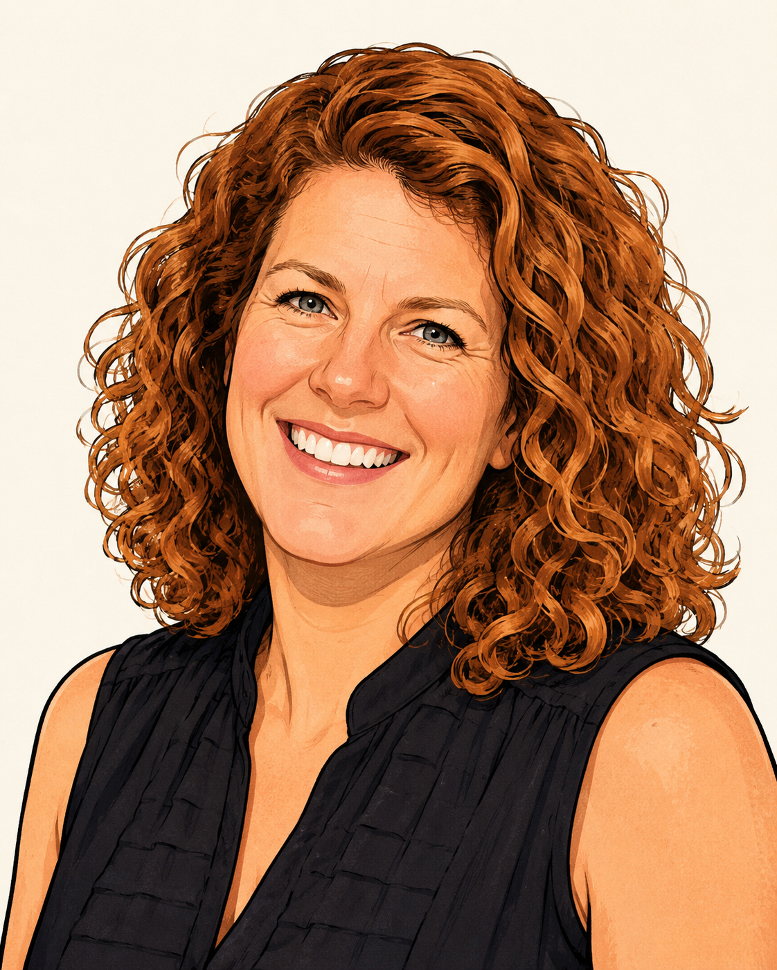 Cartoonportret van Karin